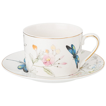 Пара чайная   "Стрекоза" 250мл тонкостенный