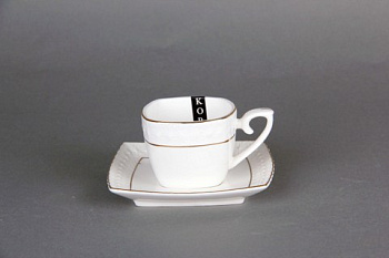 Пара кофейная 90мл  ф.квадр "Снежная королева" Пара кофейная 90мл  ф.квадр "Снежная королева"