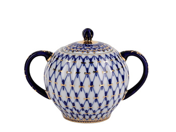 Сахарница 450мл "Кобальтовая сетка" ф.Тюльпан