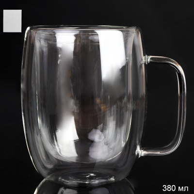 Кружка 380мл стекло с двойными стенками