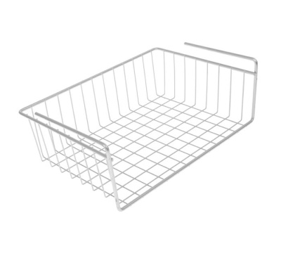 Корзина сетчатая навесная 400х260х110мм на полку 16мм "хром"