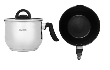 Мультикастрюля 16х12.5см 2.5л со стеклянной крышкой антипригарное покрытие индукция