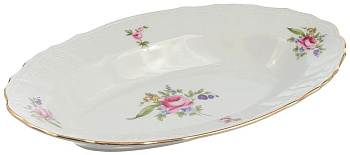 Блюдо овальное глубокое 24см "Мейсенский букет"