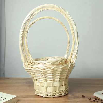 Корзина плетеная шляпка 28х17см