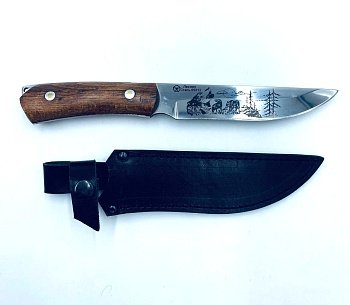 Нож 27см в чехле сталь 65х13 дерев.ручка