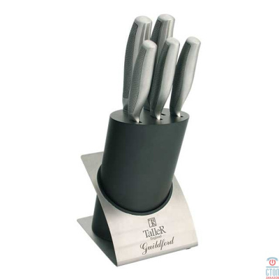 Набор ножей "Гилфорд" 5пр. на подст., мет.ручки  (6)