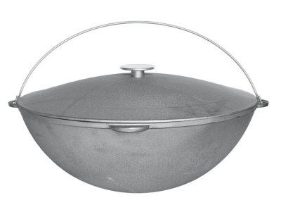 Казан походный татарский с крышкой 8л чугунный