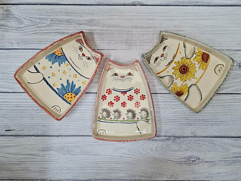 Блюдо Котик 0.4л 18*23*3.5см микс