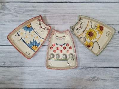 Блюдо Котик 0.4л 18*23*3.5см микс