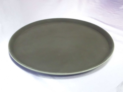 Поднос прорез. круглый 16"40см коричн.