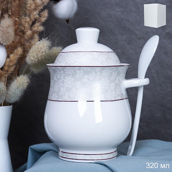 Сахарница 320мл с ложкой