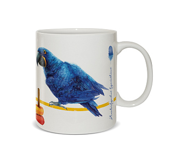Кружка 350мл Попугаи «Гиацинтовый ара»  под.уп.