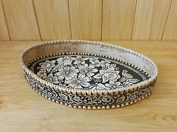 Сухарница овальная "Цветочки" 30*19*4см Сухарница овальная "Цветочки" 30*19*4см