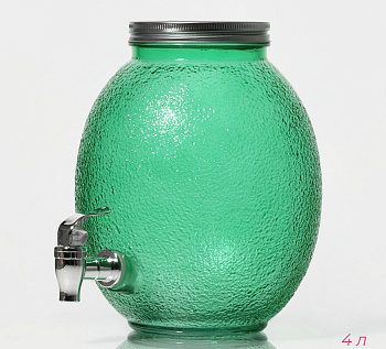 Диспенсер для напитков «Фреш» 4 л 21х16х24см   зелёный