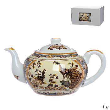 Чайник заварочный 1л Павлин бежевый