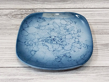 Тарелка квадратная малая Океаника 21.2*21.2см h4см