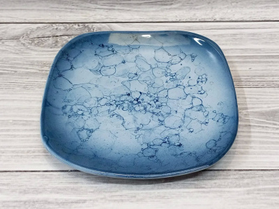 Тарелка квадратная малая Океаника 21.2*21.2см h4см