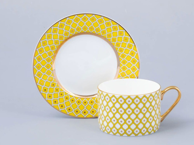 Чашка с блюдцем / чайная пара 250мл "Примула 1" ф.Идиллия