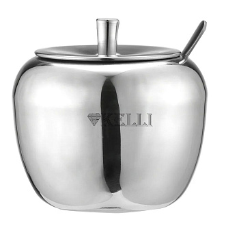 Сахарница  400мл    металлическая крышка ложка