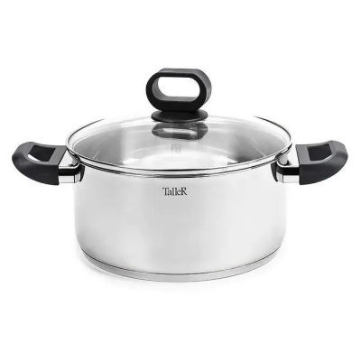 Кастрюля "Тиана" 24*11.5см 5.1л дно 5мм бакелитовые ручки отметки литража