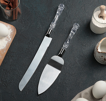 Набор для сервировки  2пр "Стиль"  лопатка 26см нож 33см Набор для сервировки  2пр "Стиль"  лопатка 26см нож 33см