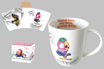 Кружка 420мл под.уп. "Попугай Кеша