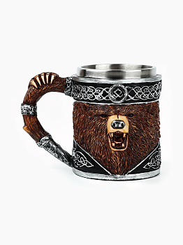 Кружка «Медведь» 400мл нерж керамика