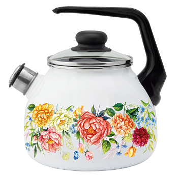 Чайник 3л со свистком Peonies