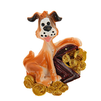 Магнит "Символ года с монетами" 6см