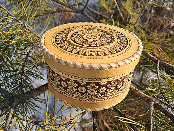 Шкатулка круглая Ажур