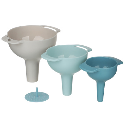 Набор воронок с фильтром 3шт. 8.5x8 10x9 12.5x10см + фильтр 4.5см РР