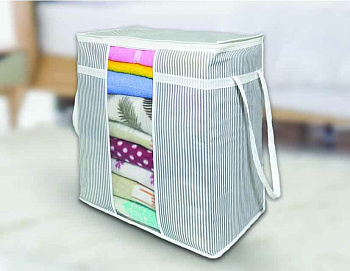 Кофр для хранения с окошком line 500х450х300мм 67л светло-серый