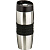 Термокружка  400мл 6ч  черная силиконовая вставка кнопка стоппер
