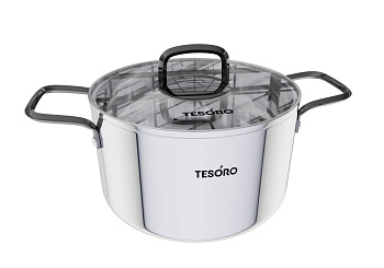 Кастрюля 3.4л нерж. "Tesoro Asti" Кастрюля 3.4л нерж. "Tesoro Asti"