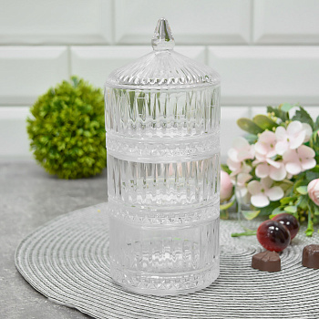 Набор емкостей для хранения 3шт  d9см Набор емкостей для хранения 3шт  d9см