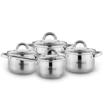 Набор посуды 4пр.: кастрюли 2.1л 16см,  2.9л 18см, 3.9л 20см, сотейник 2.1л 16см