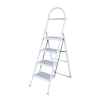 Стремянка с 4мя широкими ступенями 512х900х1575мм белый