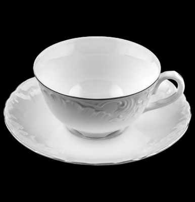 Пара чайная  330мл "Рококо Узор+Платина"