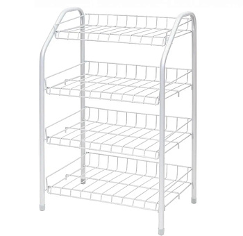 Этажерка для обуви матовый белый 4полки 46*28*70см разборная полка 18см
