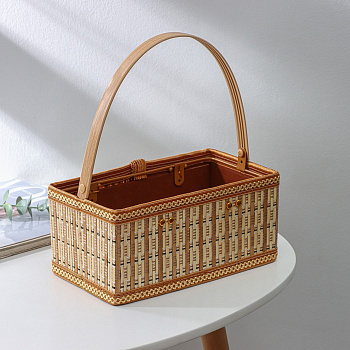 Корзина для хранения  Nature 24x14x10.5см  бамбук дерево металл пластик