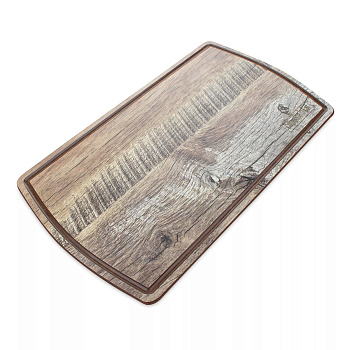 Доска для сервировки с желобом 37х21см дуб мореный