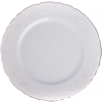 Тарелка десертная 21см  "Рококо Узор+Платина"
