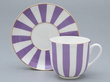 Чашка с блюдцем  180мл "Да и нет" фиолетовый  ф.Ландыш