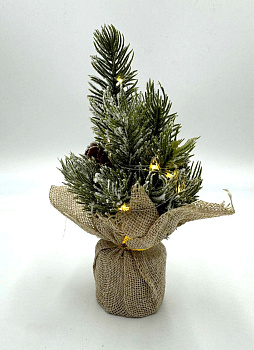 Елочка в мешке с гирляндой 18*18