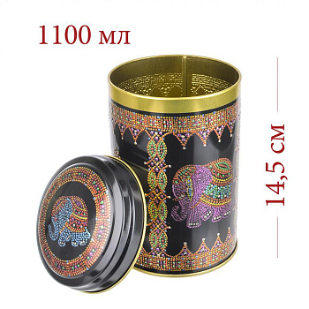 Жест. банка "Индийский слон" d99 h145мм  1100мл