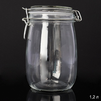 Банка для сыпучих c бугельным замком 1200мл