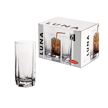 Набор стаканов 6шт. ЛУНА высокие 345мл