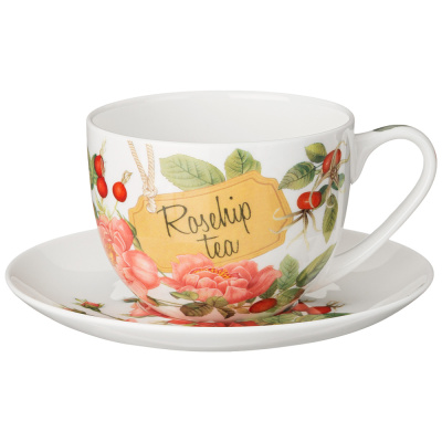 Пара чайная FRUIT BASKET 330мл под.уп. тонкостенный