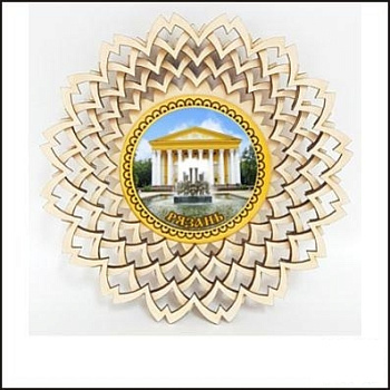 Тарелка Рязань фанера