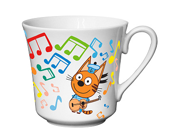 Кружка 250мл фарфор "Три кота" Нотки